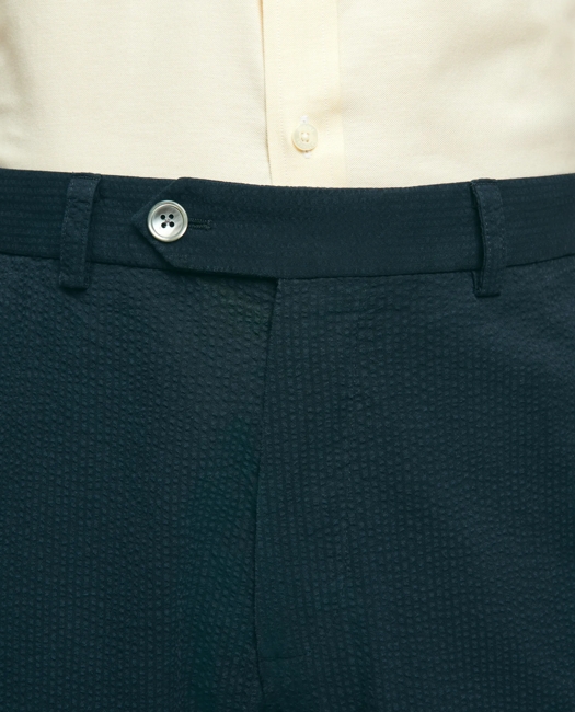 Regular Fit Cotton Seersucker Pants