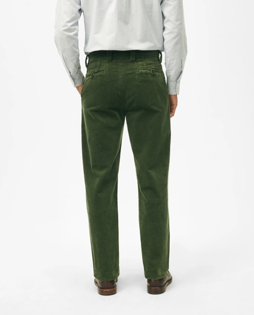 Pleated Wide-Wale Corduroy Pants