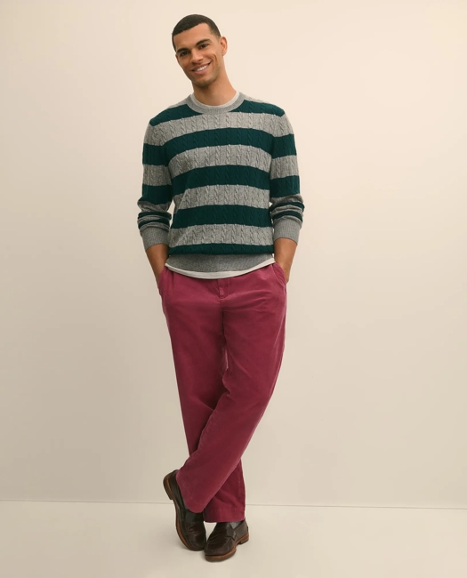 Cotton Relaxed Garment Dyed Corduroy Chino Pants