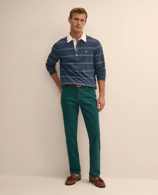 Cotton 5-Pocket Corduroy Pants - Dark Teal
