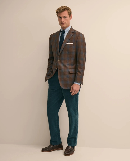 Regular Fit Wide-Wale Corduroy Pants - Blue