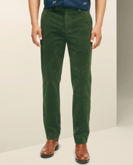 Slim Fit Cotton Wide-Wale Corduroy Pants