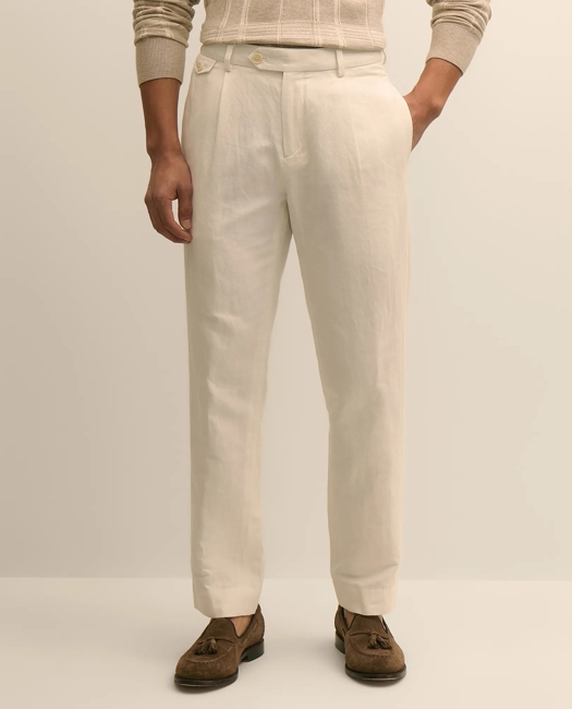 The Pleated Linen-Cotton Pants