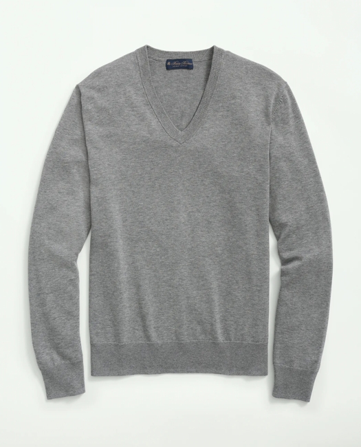 Supima Cotton V-Neck Sweater