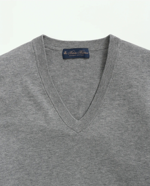 Supima Cotton V-Neck Sweater