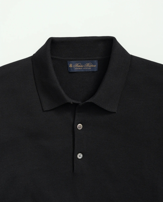 Supima Cotton Short-Sleeve Polo Sweater Shirt