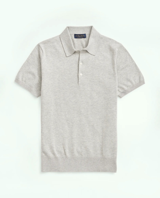 Supima Cotton Short-Sleeve Polo Sweater Shirt