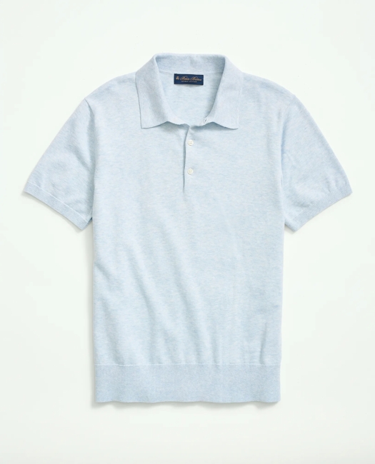 Supima Cotton Short-Sleeve Polo Sweater Shirt