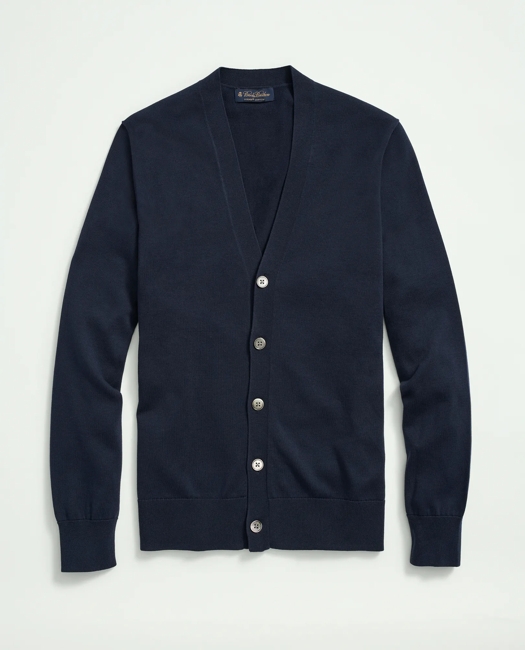 Supima Cotton Button-Front Cardigan