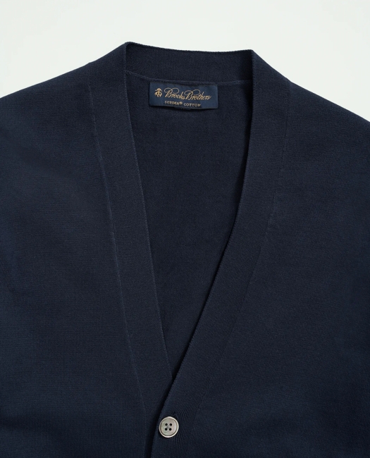 Supima Cotton Button-Front Cardigan