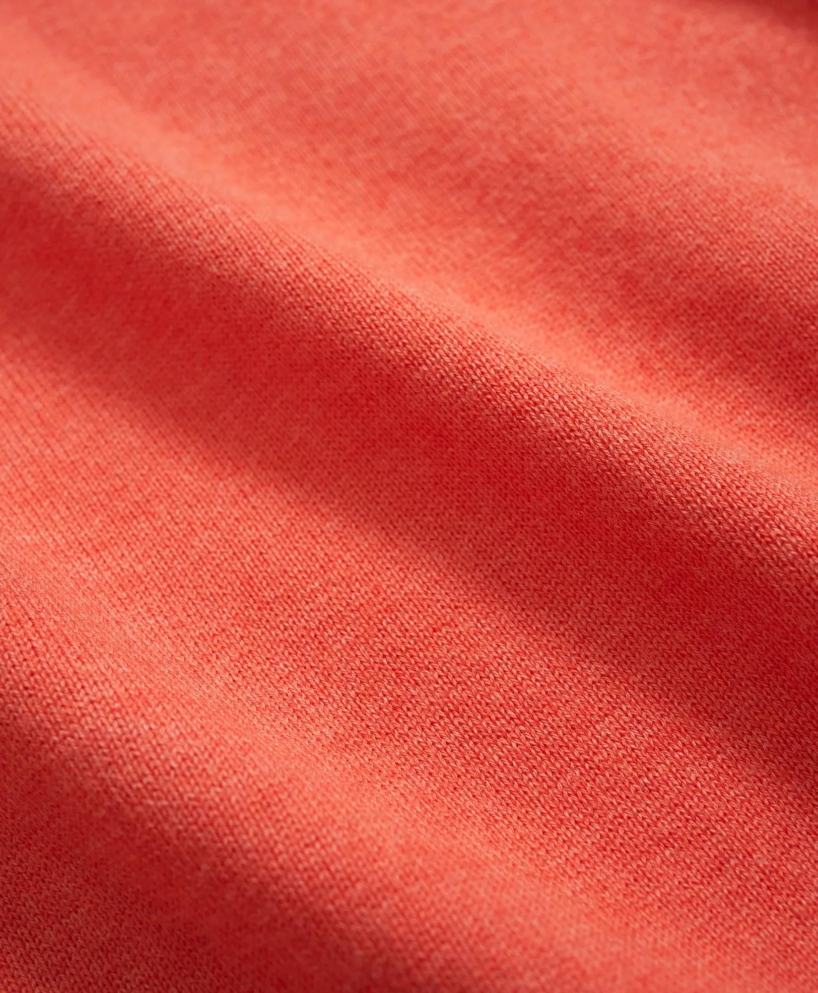 Supima Cotton Half-Zip Sweater - Bright Orange