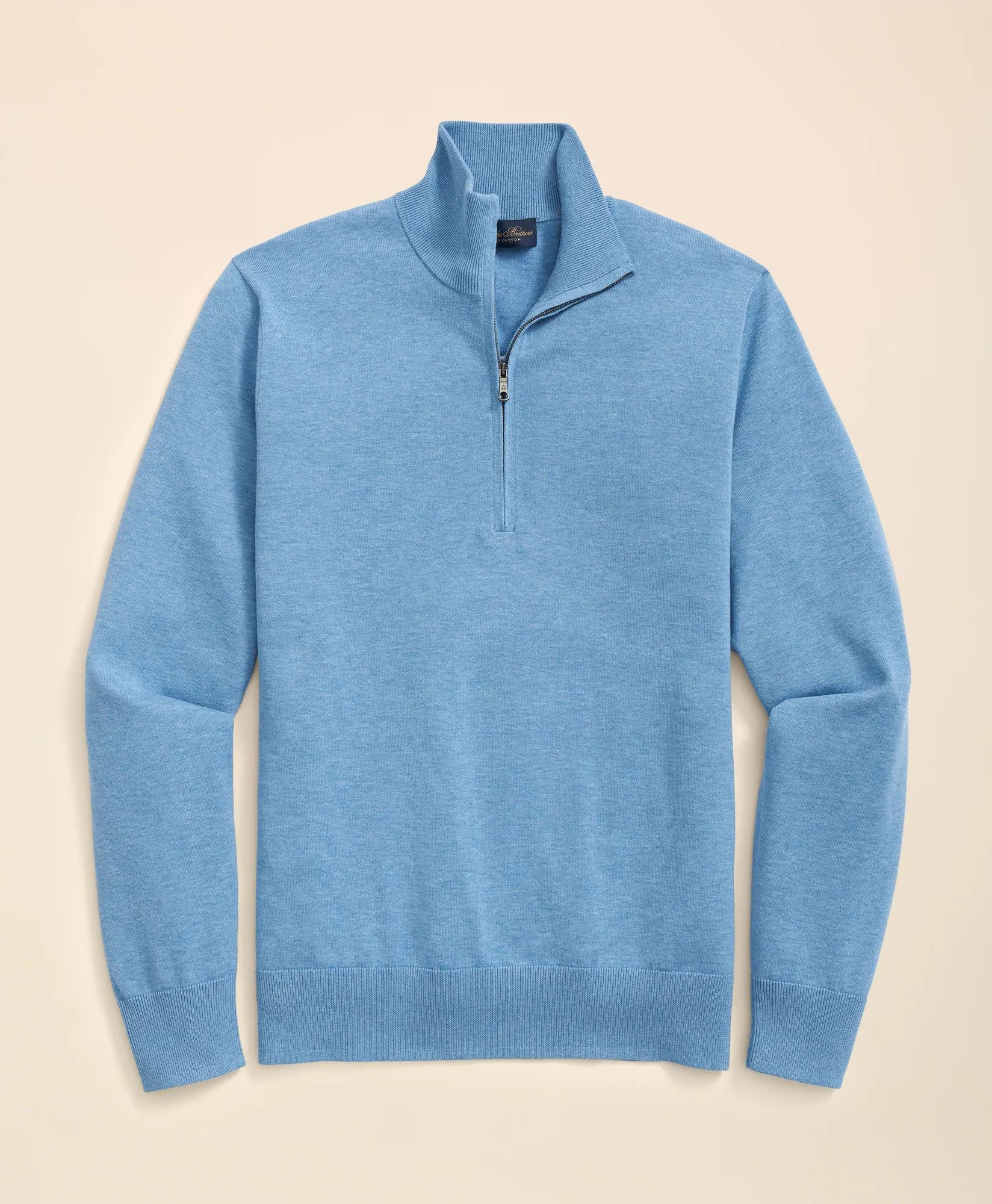 Ribbed French Terry Halfzip | Brooks Brothers