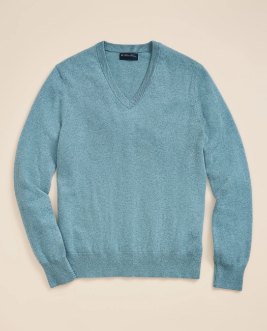 3-Ply Cashmere V-Neck Sweater - Blue