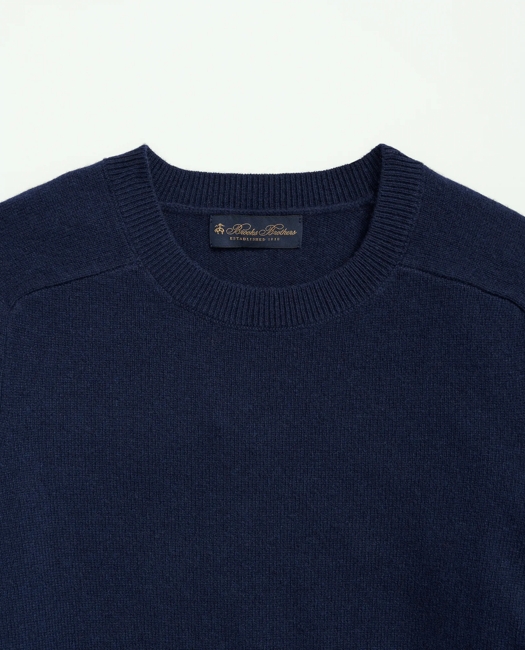 3-Ply Cashmere Crewneck Saddle Shoulder Sweater