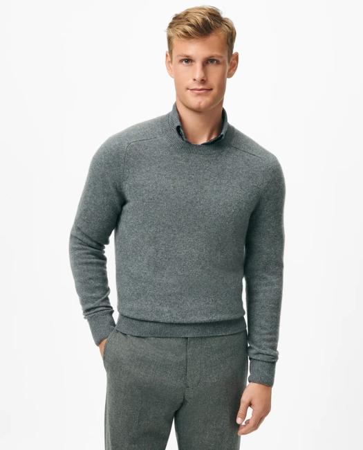 3-Ply Cashmere Crewneck Saddle Shoulder Sweater