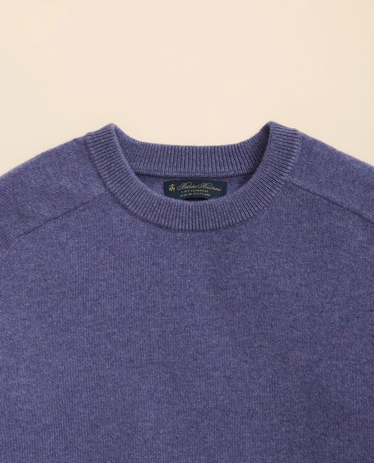 3-Ply Cashmere Crewneck Saddle Shoulder Sweater