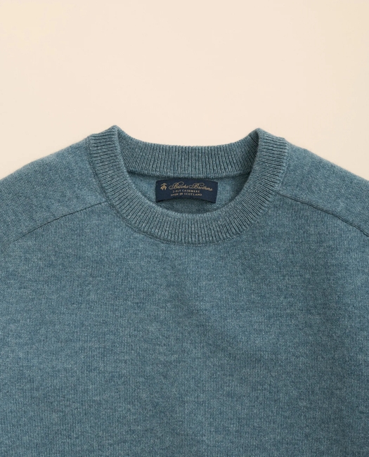 3-Ply Cashmere Crewneck Saddle Shoulder Sweater