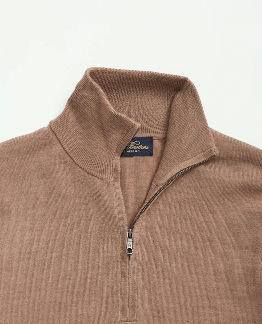 Ultimate Merino Wool Quarter-Zip Sweater - Camel