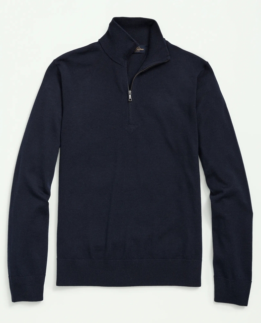 Ultimate Merino Wool Quarter-Zip Sweater - Navy