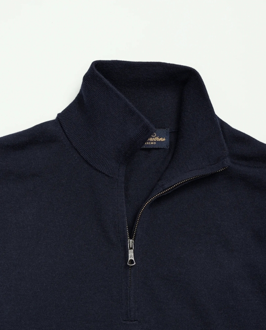Ultimate Merino Wool Quarter-Zip Sweater - Navy