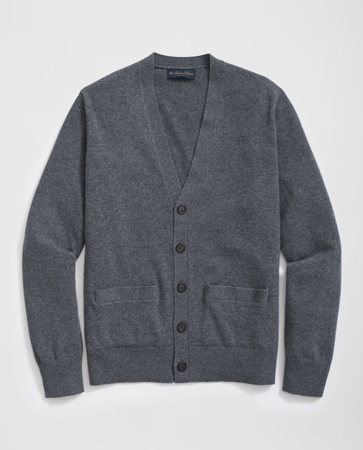 3-Ply Cashmere Cardigan Sweater - Grey