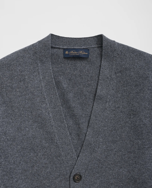 3-Ply Cashmere Cardigan Sweater - Grey