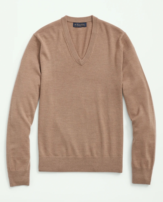 Ultimate Merino Wool V-Neck Sweater - Camel