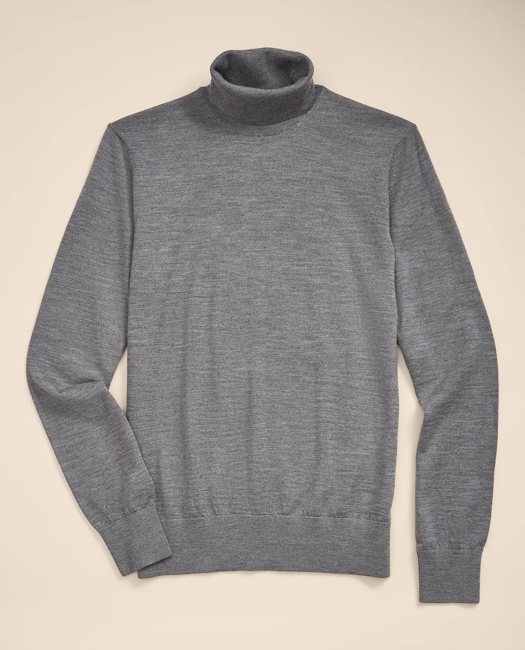 Ultimate Merino Wool Turtleneck Sweater - Grey