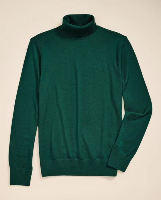 Ultimate Merino Wool Turtleneck Sweater - Medium Green