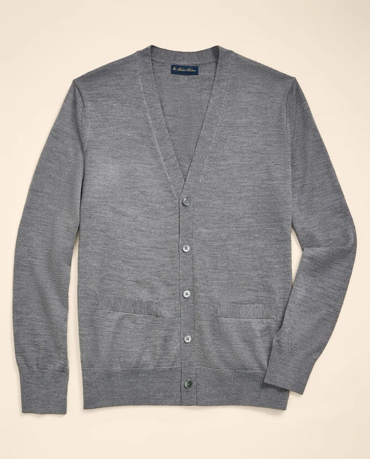 Ultimate Merino Wool Cardigan Sweater - Grey