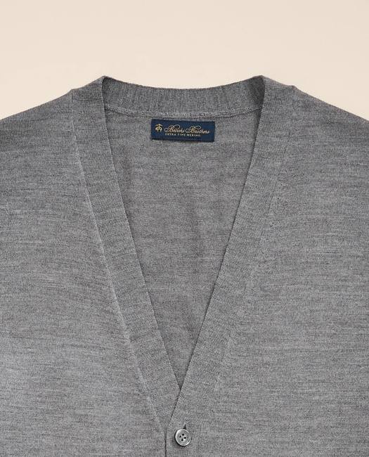 Ultimate Merino Wool Cardigan Sweater - Grey