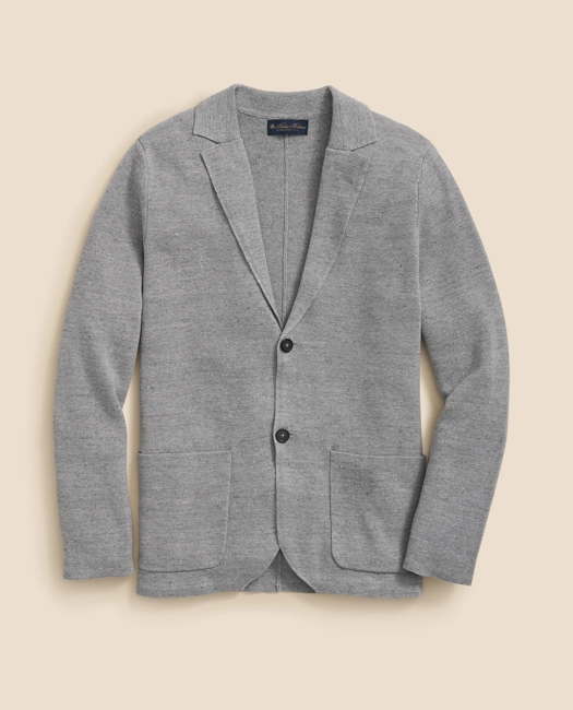 Sweater Blazer In Linen-Cotton Blend