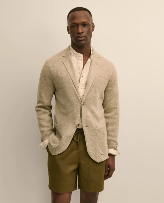 Sweater Blazer In Linen-Cotton Blend