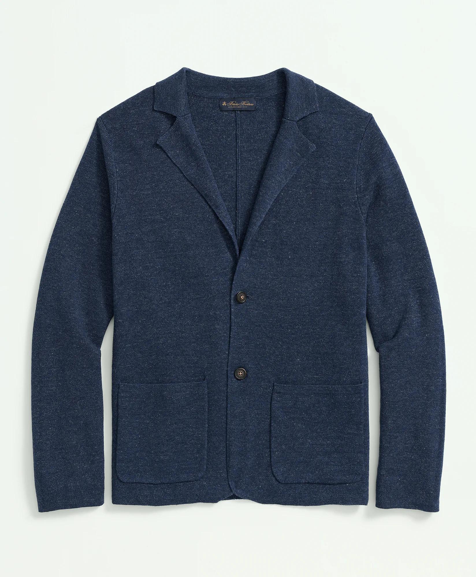 Sweater Blazer In Linen-Cotton Blend