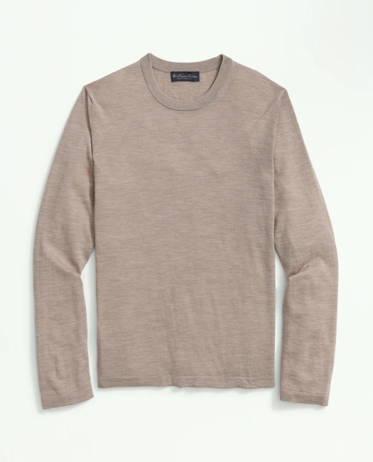 Lightweight Luxe All-Season Sweater, Crewneck - Khaki