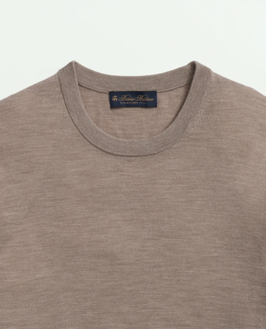 Lightweight Luxe All-Season Sweater, Crewneck - Khaki