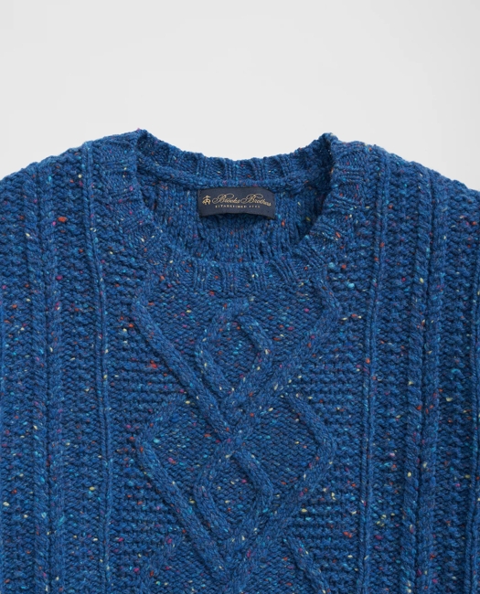 Aran Knit Sweater in Donegal Merino Wool