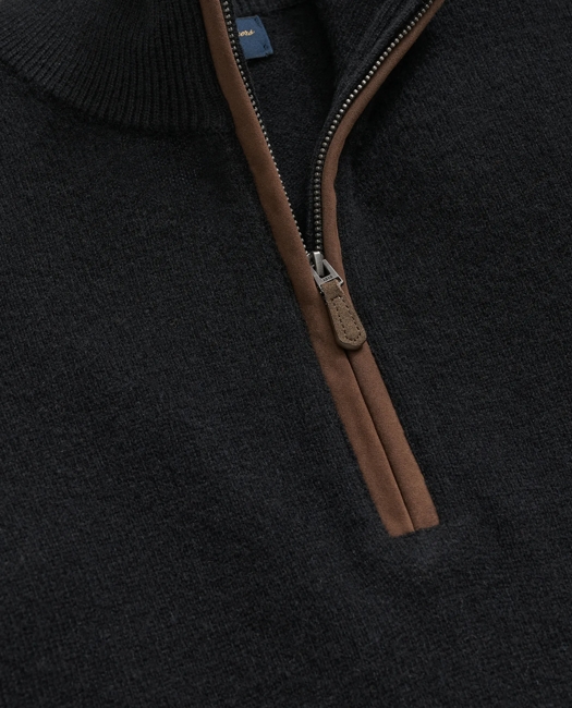 3-Ply Cashmere Half-Zip Sweater
