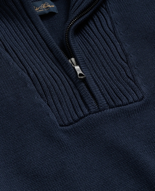 Supima Cotton Heritage Sailing Half-Zip Sweater