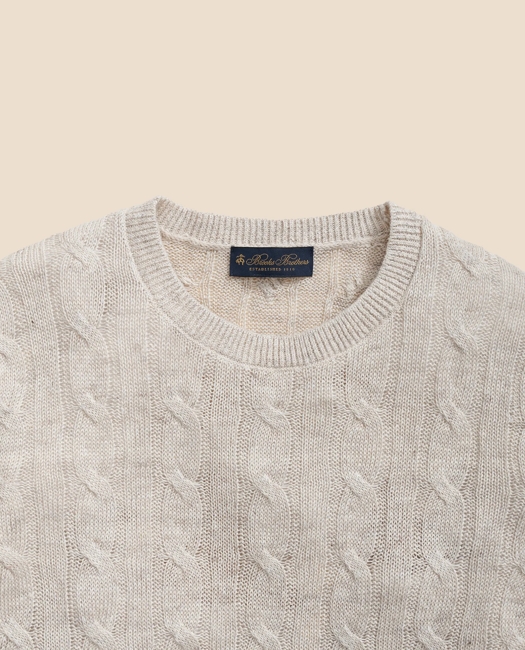 Linen Cable Knit Sweater