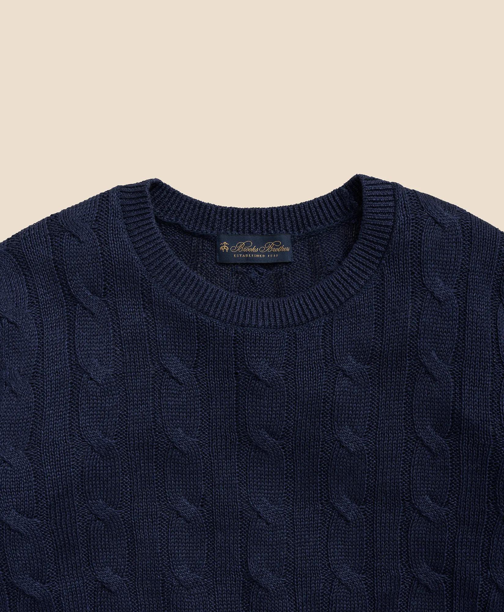 Linen Cable Knit Sweater