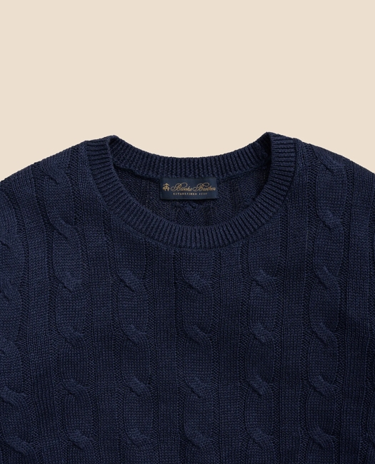 Linen Cable Knit Sweater