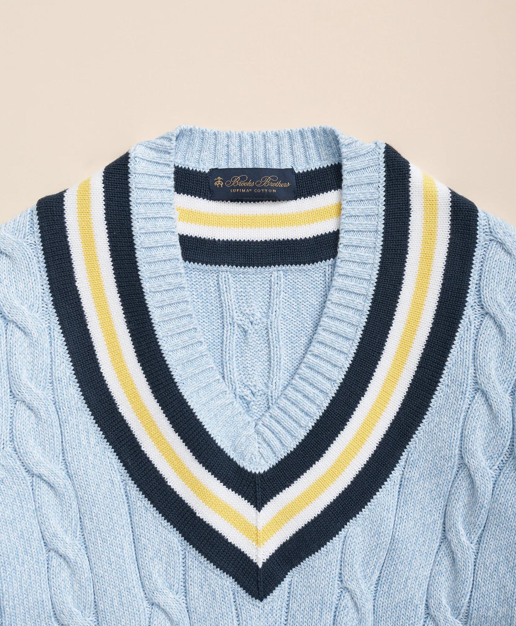 Supima Cotton V Neck Sweaters | Brooks Brothers