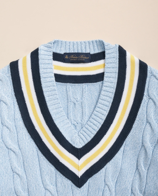 Archive Tennis Sweater in Supima Cotton