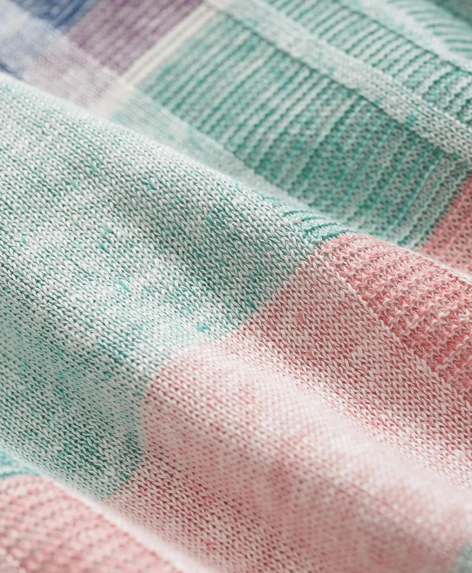 Madras Pattern Sweater in Linen