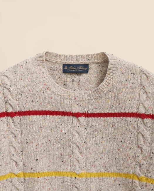 Merino Wool Donegal Stripe Sweater