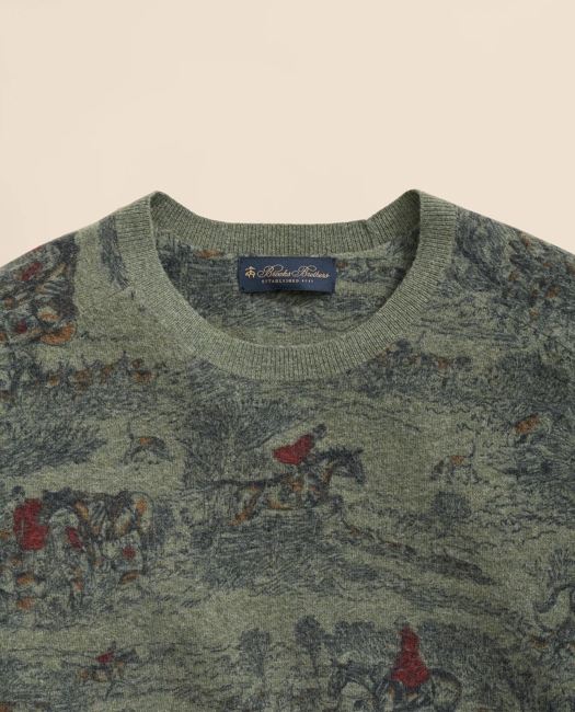 Wool Archive Equestrian Print Sweater