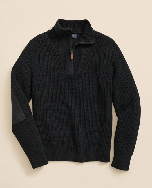 Wool Military Half-Zip Sweater