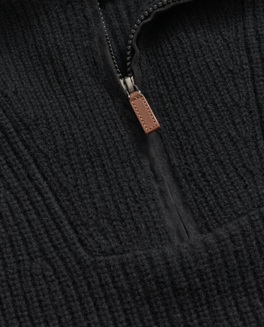 Wool Military Half-Zip Sweater