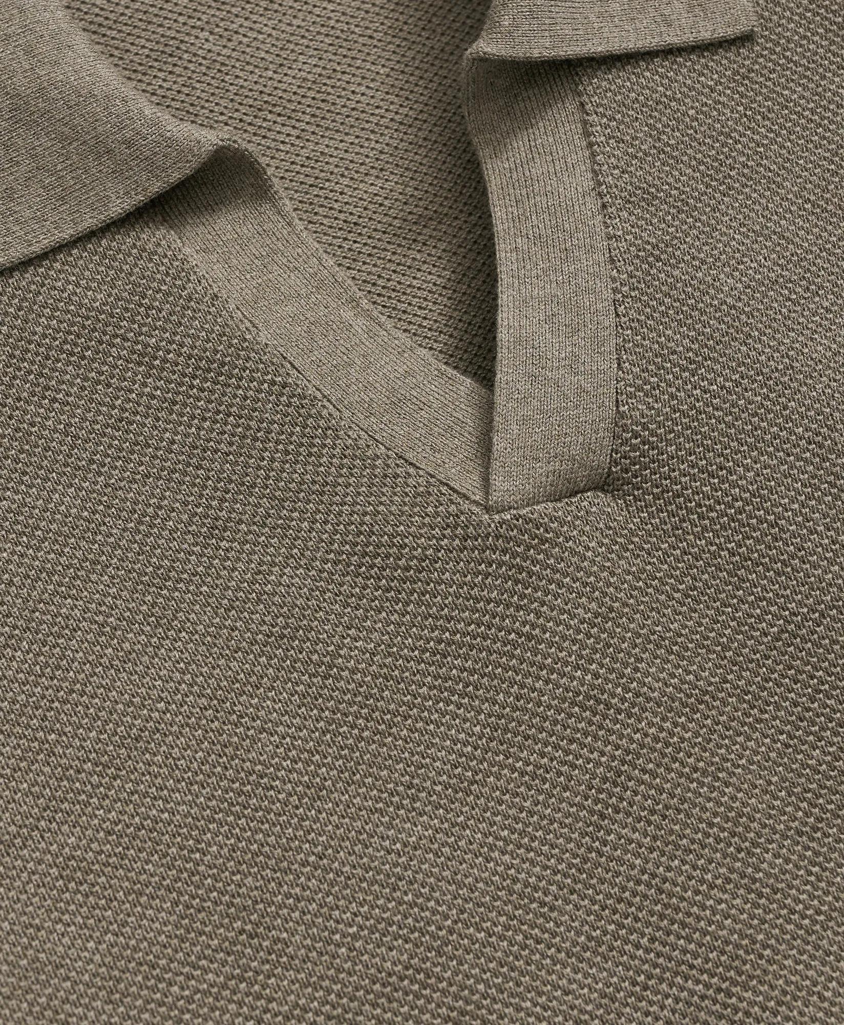 Supima Cotton Johnny Collar Sweater - Green